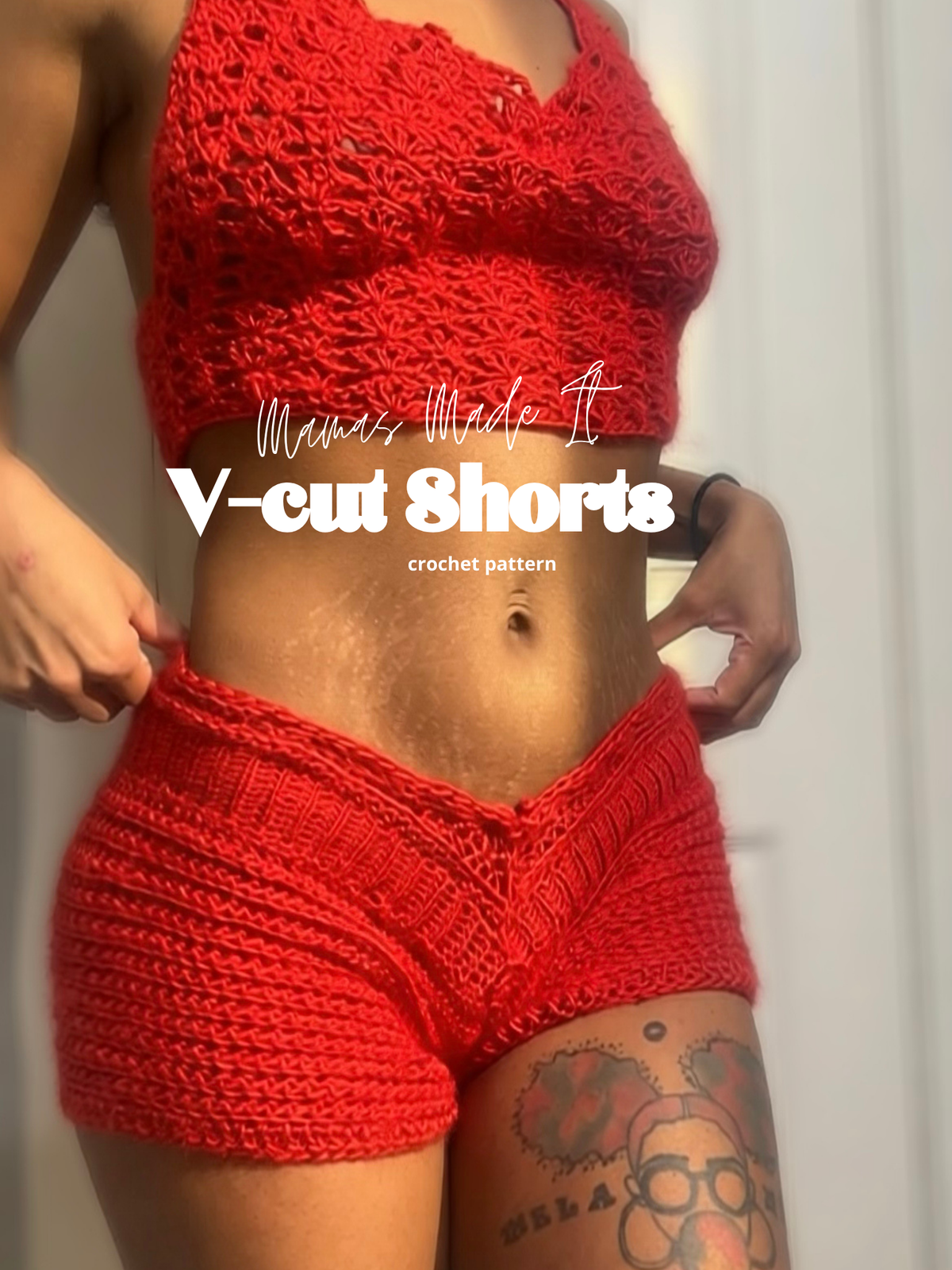 V-cut shorts crochet pattern